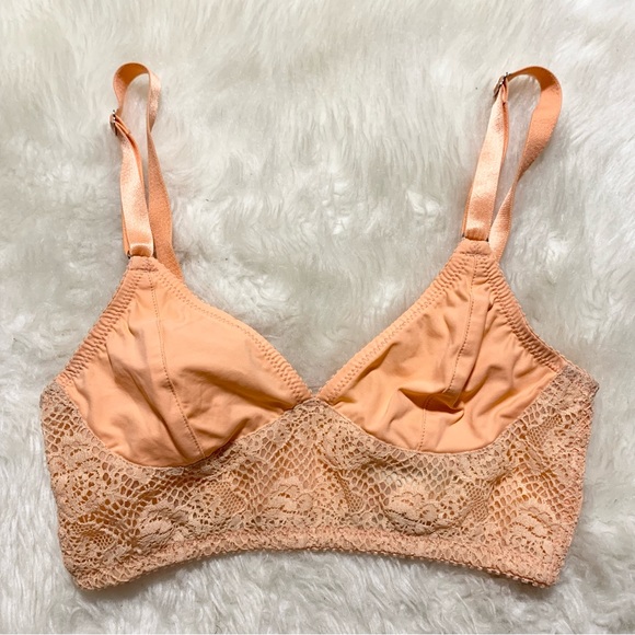 FORTNIGHT coral Mira longline wireless bralette - Picture 2 of 7